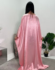 Arita Pink Textured Shimmer Kaftan Dress