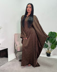 Azana Brown Diamante V-Neck Kaftan Dress