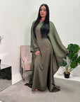 Azana Khaki Diamante V-Neck Kaftan Dress