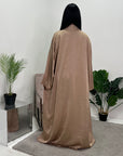 Heeva Bronze Two Piece Modest Diamante Cape Slip Dress