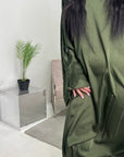 Nina Khaki Diamante Modest Kaftan Dress