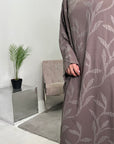 Alia Mocha Floral Modest Kaftan Dress