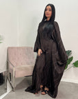 Isani Chocolate Diamante Swirl Modest Kaftan Dress