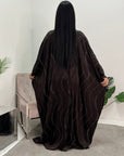 Isani Chocolate Diamante Swirl Modest Kaftan Dress