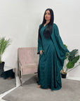Azana Emerald Green Diamante V-Neck Kaftan Dress