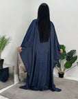 Miah Denim Blue Modest Diamante Hot Fix Kaftan Dress