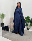 Isani Navy Diamante Swirl Modest Kaftan Dress