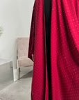 Zita Wine Modest Diamante Open Jacket Abaya