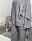 Daliah Grey Linen Gold Buckle Co-Ord Set