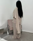Daliah Cream Linen Gold Buckle Co-Ord Set