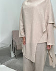 Daliah Cream Linen Gold Buckle Co-Ord Set