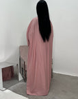 Nia Pink Linen Gold Buckle Skirt and Open Jacket Summer Set