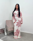 Zuri Pink Linen Summer Floral Modest Dress