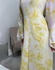 Kara Yellow Floral Premium Lined Chiffon Summer Dress