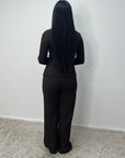 Azana Brown Textured Gold Buckle Co Ord Set