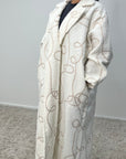 Nova Cream Teddy Printed Swirl Coat