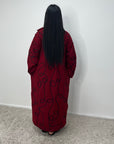 Nova Wine Teddy Printed Swirl Coat
