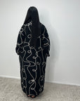 Nova Black Teddy Printed Swirl Coat