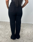 Fana Black Stretchy Straight Leg Jean - Regular