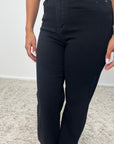 Fana Black Stretchy Straight Leg Jean - Regular