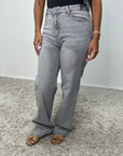 Ziya Grey Stretchy Straight Leg Jean - Tall