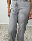 Ziya Grey Stretchy Straight Leg Jean - Tall