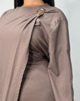 Keya Mocha Gold Buckle Dress Co Ord Set