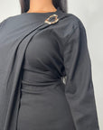 Keya Black Gold Buckle Dress Co Ord Set