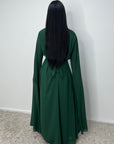 Masah Emerald Green Cape Sleeve Modest Dress