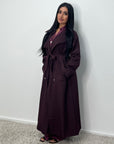 Sanari Plum Premium Belted Trench Coat