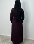 Sanari Plum Premium Belted Trench Coat