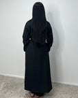 Sanari Black Premium Belted Trench Coat
