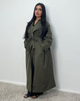 Sanari Khaki Premium Belted Trench Coat
