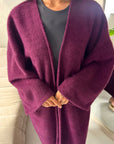Rui Plum Oversized Premium Soft Thick Cardigan
