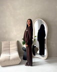 Lili Brown 'H' Logo Embroidery Loungewear Comfy Set