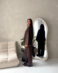 Alissia Brown Plain Crew Neck Lounge Trouser Set