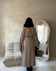 Sanari Mocha Premium Belted Trench Coat