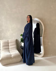Layana Navy Gold Sparkle 2pcs Abaya & Slip Dress
