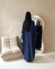 Layana Navy Gold Sparkle 2pcs Abaya & Slip Dress