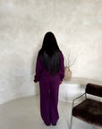 Somaya Plum H Embroidered Logo Wide Leg Jogger