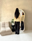 Naria Yellow Stripe Summer Attached Scarf Tie Back Top