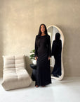 Mirya Black Lace Lined Skirt Summer Co Ord Set