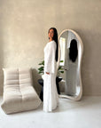 Mirya White Lace Lined Skirt Summer Co Ord Set