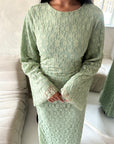Mirya Mint Lace Lined Skirt Summer Co Ord Set
