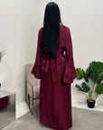 Avani Wine Wrap Around Modest Dress