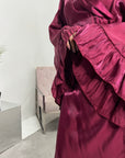 Avani Wine Wrap Around Modest Dress