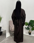 Avani Brown Wrap Around Modest Dress