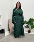 Avani Emerald Green Wrap Around Modest Dress