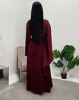 Mila Wine Drape Kaftan Dress