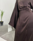 Mila Chocolate Drape Kaftan Dress